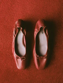 Rouje Shoes<NICOISE pumps Cuir Rouge