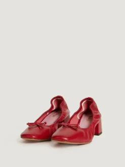 Rouje Shoes<NICOISE pumps Cuir Rouge