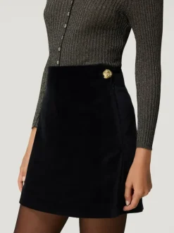 Rouje Skirts<ODETTE skirt Velours Noir