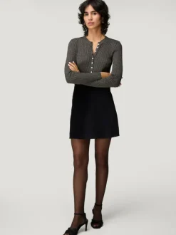 Rouje Skirts<ODETTE skirt Velours Noir