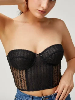 Rouje Lingerie<PACO top DENTELLE NOIR