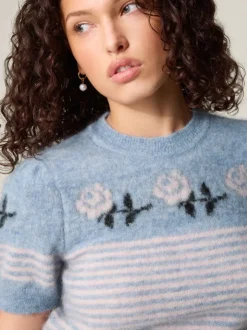 Rouje Knits<PALOME sweater Rayé Bleu