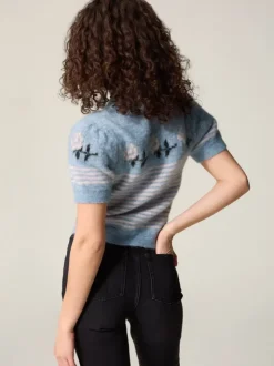 Rouje Knits<PALOME sweater Rayé Bleu