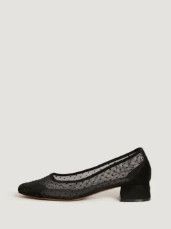 Rouje Shoes<PARISIENNE Ballet flats Plumetis Noir