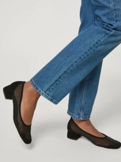 Rouje Shoes<PARISIENNE Ballet flats Plumetis Noir