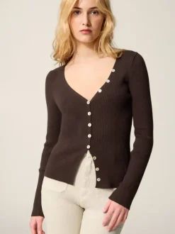 Rouje Tops|Knits<PENELOPE cardigan Uni Marron