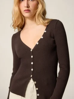 Rouje Tops|Knits<PENELOPE cardigan Uni Marron