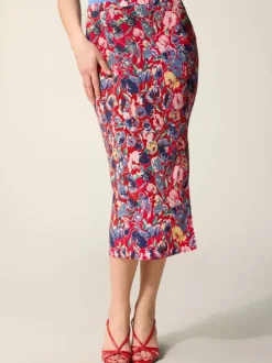 Rouje Skirts<ROMANA skirt FLORALGARDEN ROUGE