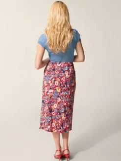 Rouje Skirts<ROMANA skirt FLORALGARDEN ROUGE