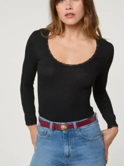 Rouje Belts<ROSO belt Cuir Bordeaux
