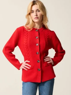 Rouje Knits<SAM cardigan Uni Rouge