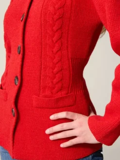 Rouje Knits<SAM cardigan Uni Rouge