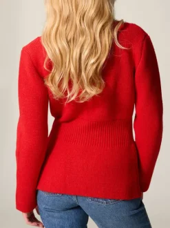 Rouje Knits<SAM cardigan Uni Rouge