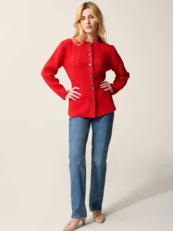 Rouje Knits<SAM cardigan Uni Rouge