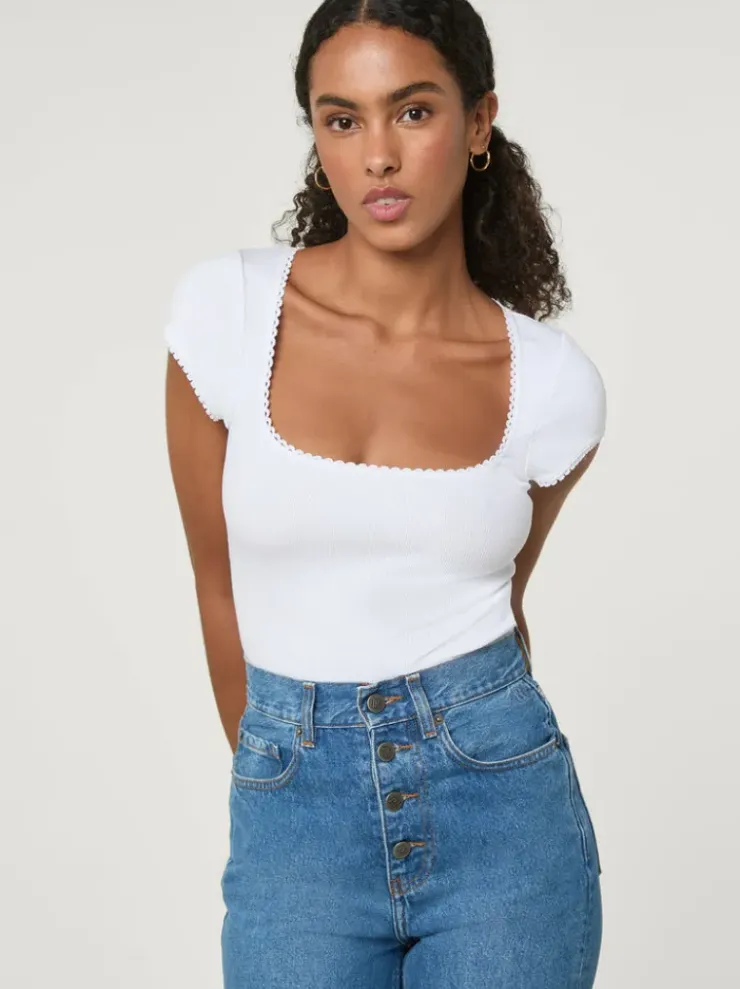 Rouje Tops<SIAM T-shirt Blanc