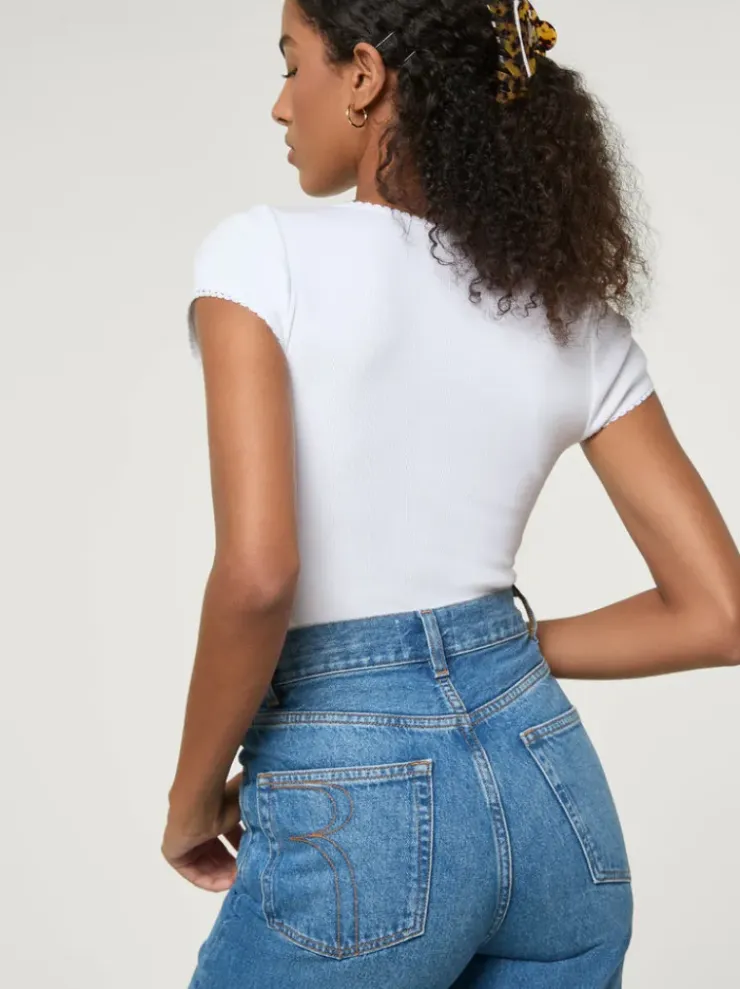 Rouje Tops<SIAM T-shirt Blanc