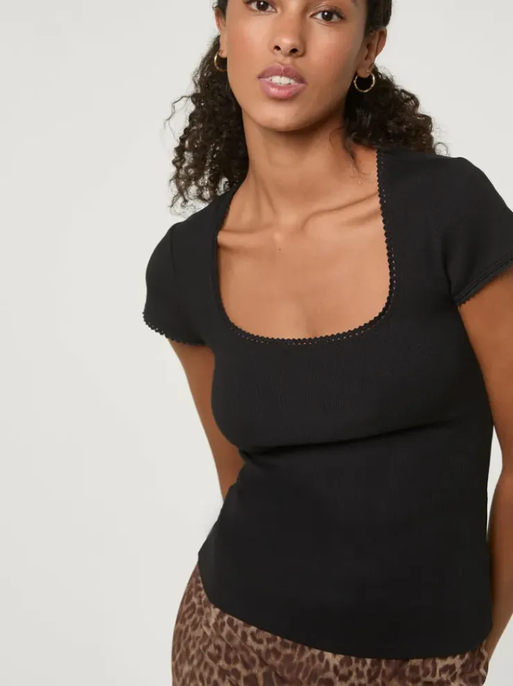 Rouje Tops<SIAM t-shirt Noir