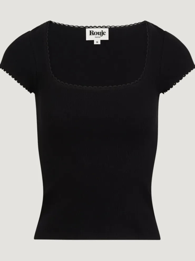 Rouje Tops<SIAM t-shirt Noir