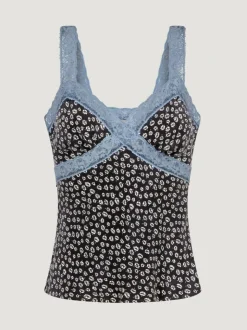 Rouje Tops<TACITA top BLEUET MARINE