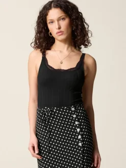 Rouje Tops<TALINE body Uni Noir