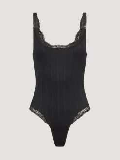 Rouje Tops<TALINE body Uni Noir