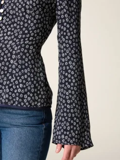 Rouje Tops<TEODORA top BLEUET MARINE