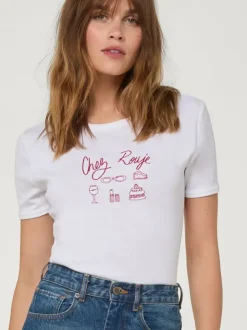 Rouje Tops<TIMEO T-shirt Chez Rouje Blanc