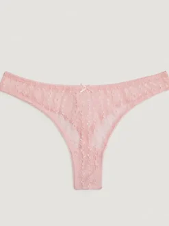 Rouje Lingerie<TULLY tanga Dentelle Rose